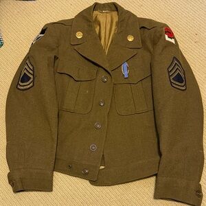 Men's Military Field Jacket - Olive Green